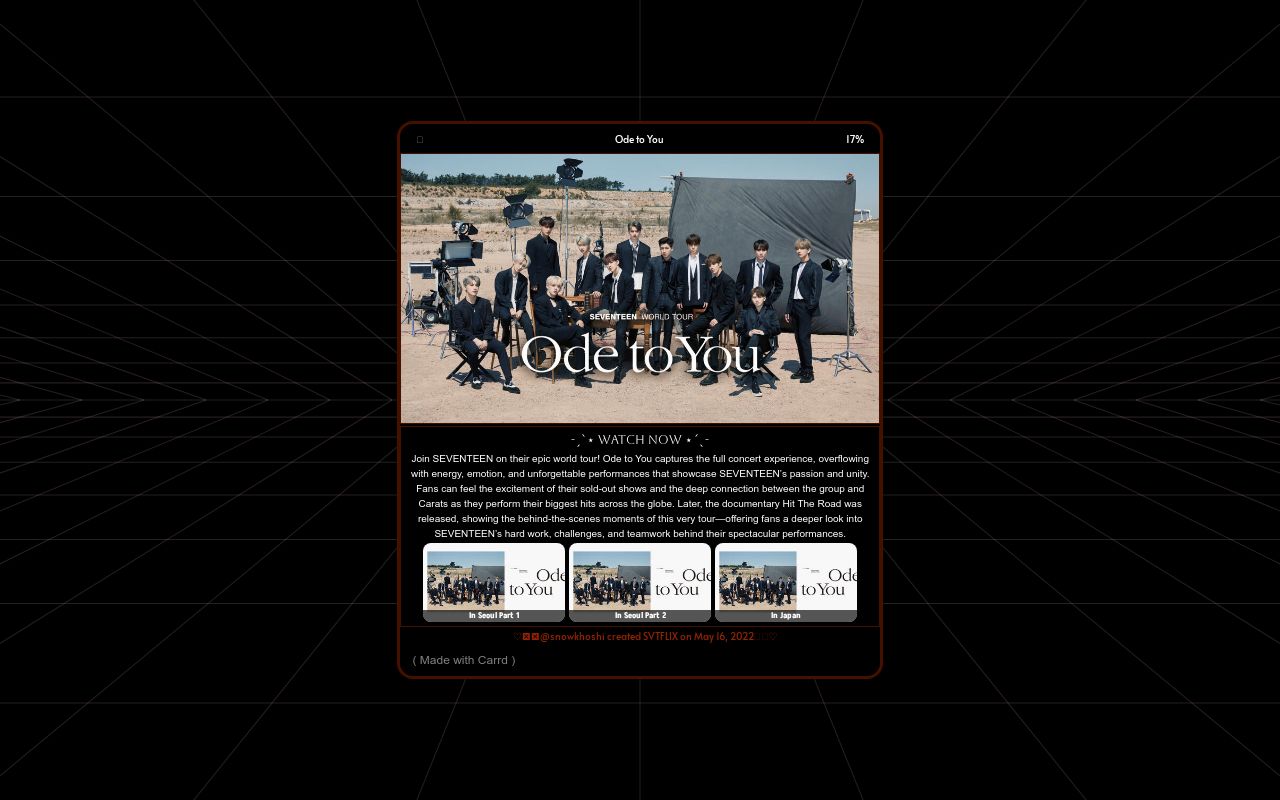 SEVENTEEN Ode to You